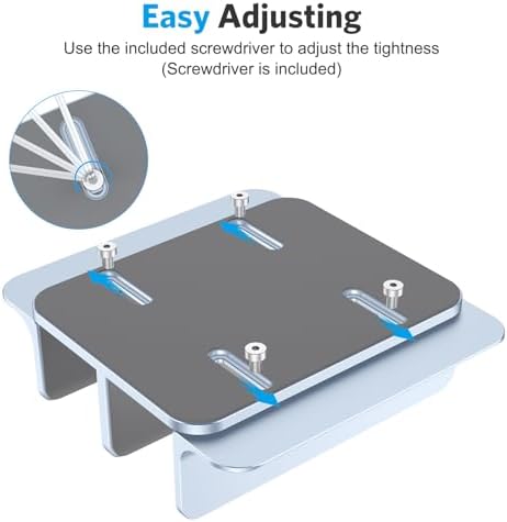 OMOTON Dual Vertical Desk Laptop Stand Holder, Fits MacBook Air, Sky Blue