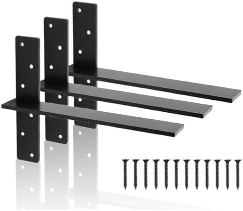 3 Pcs 3/8" Thick Floating Shower Bench Brackets 16"x11"x2.5"