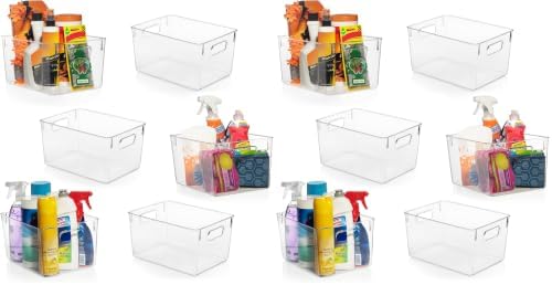ClearSpace Clear Plastic Storage Bins – Pantry Organizers & Storage Containers, Cabinet Organizer - Home Organization Mu