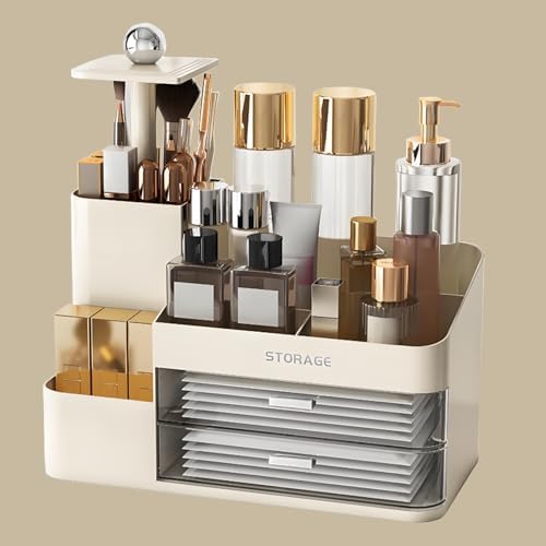 Large Makeup Organizer Countertop with Drawers, Make Up Organizer for Vanity, Makeup Storage Organizer Countertop Makeup