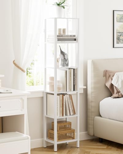 Open Book Shelf, 6 Tier Tall Bookshelf, Freestanding Shelf Narrow Bookcase with Open Shelves, 14.57" x 10.63" x 65.83", 