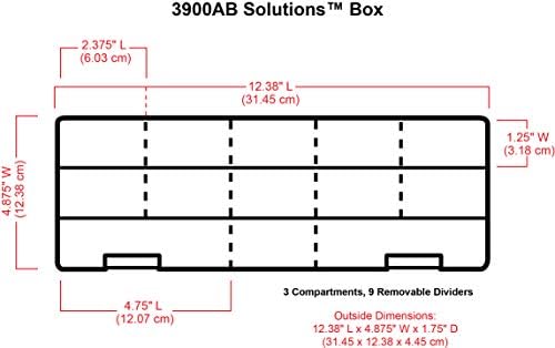 ArtBin 3900AB Solutions Extra Long Box, Art & Craft Organizer with Removable Dividers, [1] Plastic Storage Case, Clear ,