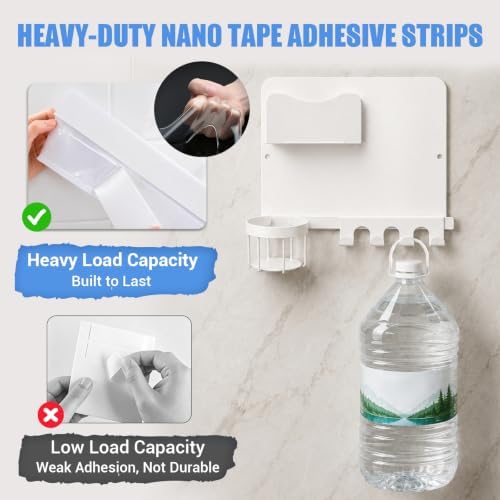 Metal Bedside Wall Shelf, No Drill Floating Bedside Shelf Wall Organizer