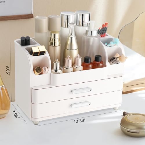 Large Makeup Organizer Countertop with Drawers, Make Up Organizer for Vanity, Makeup Storage Organizer Countertop Makeup