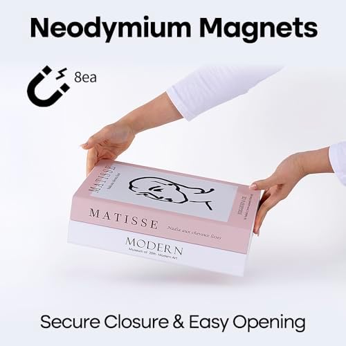 Book Shape Decorative Cable Management Box - Expandable Cable Organizer Box with Magnetic Closure for Home & Office (Mod