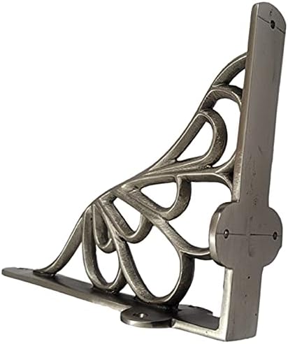 Adonai Hardware Alvah Brass Decorative Shelf Bracket (Supplied as 2 Pieces per Pack) - Satin Nickel