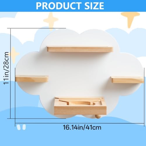 White Cloud Tonie Storage,Wall Floating Shelf for TonieBox 1/2