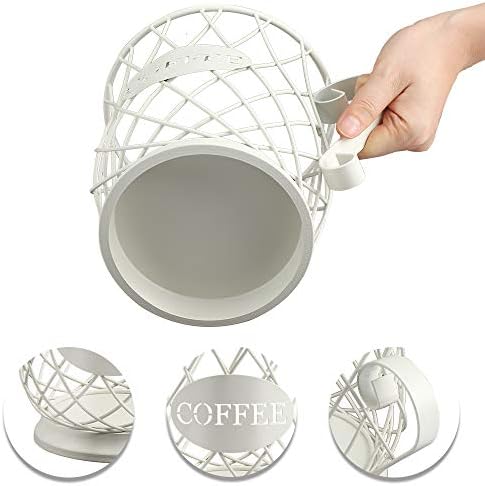 TreeLen White Medium Coffee Pod Capsule Storage Holder for 35 K Cups Capacity K Cup Holder K Cup Organizer