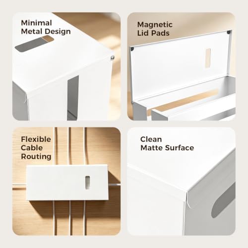 Metal Large Cable Management Box Cord Hider Wire Organizer Boxes