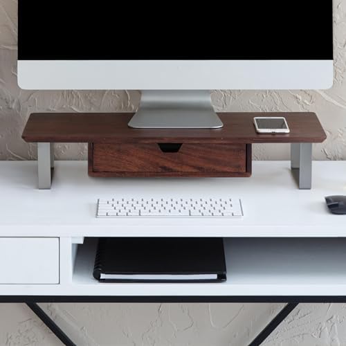 Anji Mountain Monitor Stand for Desk - Desktop Organizer & Laptop Riser, Ergonomic Monitor Riser, Space-Saving, Durable,