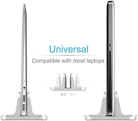 Vertical Laptop Stand for Desk [Adjustable] Sturdy Aluminum Dock Fits All Laptops (up to 20.3 inches) Space Saving, Mode
