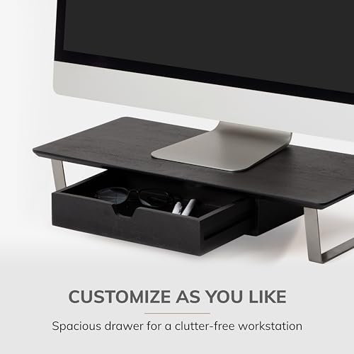 Anji Mountain Monitor Stand for Desk - Desktop Organizer & Laptop Riser, Ergonomic Monitor Riser, Space-Saving, Durable,