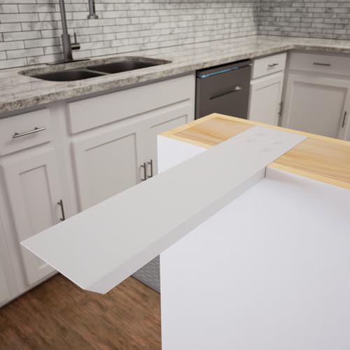 The Original Granite Bracket Knee Wall Countertop Support Bracket (A36 Cold Roll Steel - White, 14 Inches)