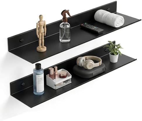 Z metnal Floating Shelves, Bedroom Shelves, Display Metal Wall Shelf for Funko Pop Speaker Figure Collection, Floating S