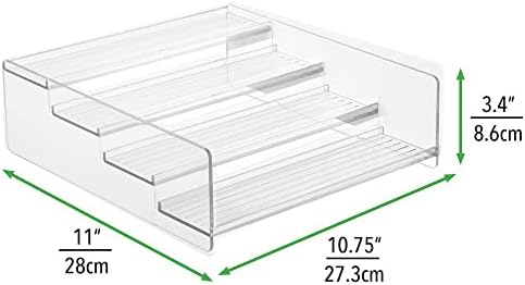 mDesign Plastic Bathroom Storage Organizer Shelf for Cabinet, Vanity, Countertop - Holds Vitamins, Supplements, Medicine