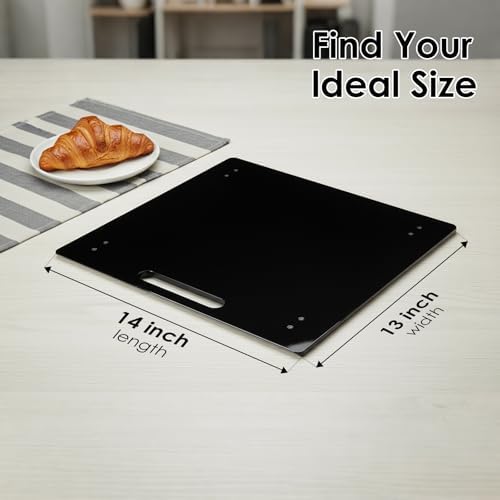 HAYVAN Appliance Slider for Kitchen, Acrylic Sliding Tray,13x14 in, Black