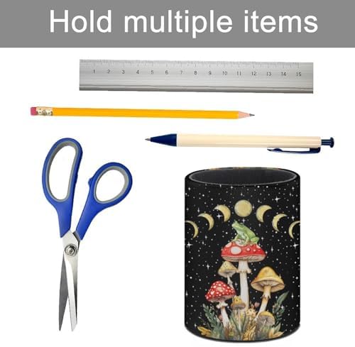 Mushroom Frog Pen Holder Pencil Cup for Desk Organizer