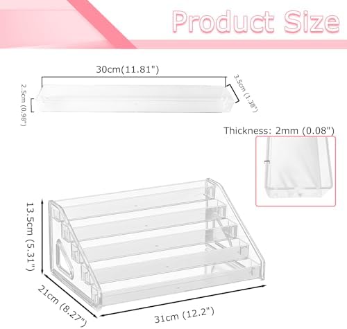 5-Tier Display Stand Rack, 2 Pack Nail Polish Organizer