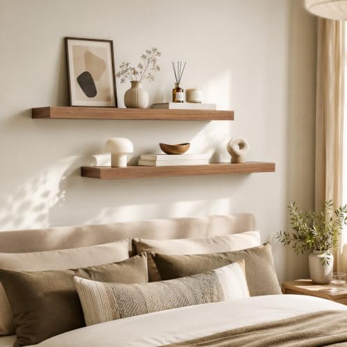 HOOBRO 31.5" Floating Shelves for Wall, Set of 2 Wall Mounted Shelf