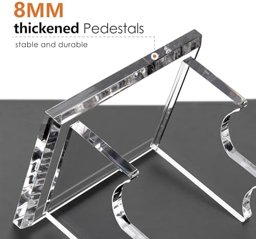 SANRUI 2 Tier Acrylic Pen Holder Display Stand, Clear Desk Pencil Rack