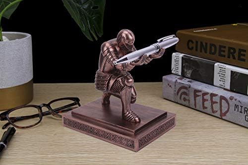 Knight Pen Holder Desk Organizers and Accessories as Gift Red