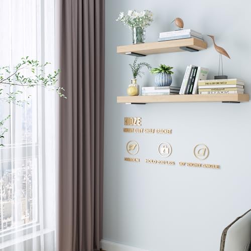 Sturdy Heavy Duty Shelf Bracket 8-Inch Set of 4, Perfect for Floating Shelves, Made from 1/5" Thick Metal in Matte Black