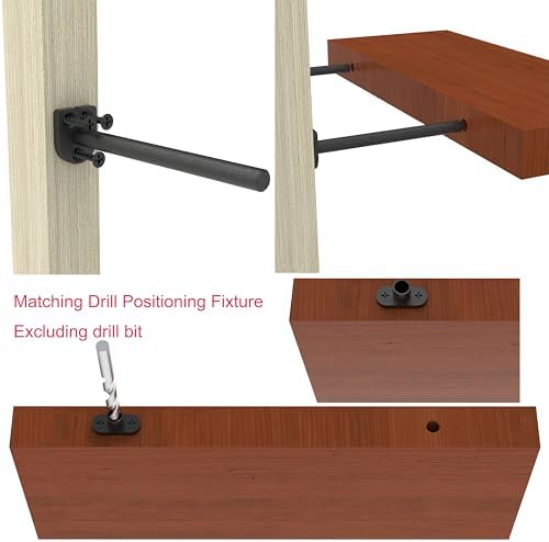4 in Hidden Floating Shelf Brackets 6 Pack, 1/4" Thick Heavy Duty