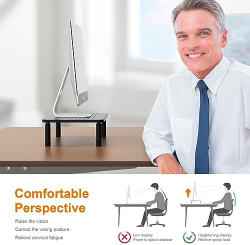 GRIFEMA Desk Monitor Stand, 3 Height Adjustable Screen Riser