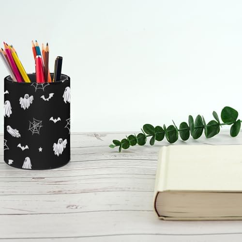 Halloween Spider Web Ghost Pen Holder Pencil Cup for Desk Organizer