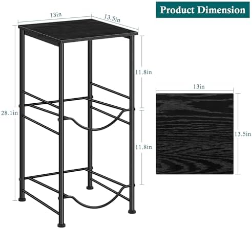 OYEAL Water Bottle Holder 5 Gallon Water Jug Holder with Storage Shelf, 2 Tier Black Water Bottle Rack Stand with 2 Slot