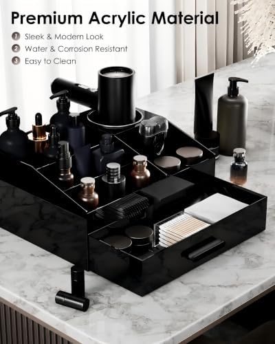 ProCase Cologne Organizer for Men with Drawer, Bathroom Organizer -1 Cup