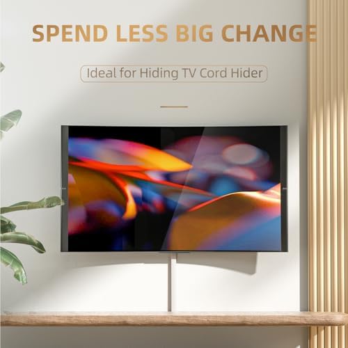 Delamu TV Cord Hider Wall, 142in Cable Hider, Cord Covers for 2-3 Wires on Wall, Paintable Wire Hiders Wire Covers for T
