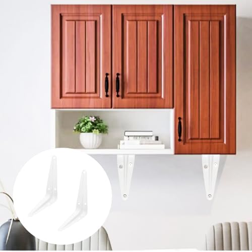 Lilaly 10 Pack Shelf Brackets 8 Inch Shelf Bracket, Heavy Duty L Brackets for Shelves for Hanging Floating Shelves Brack