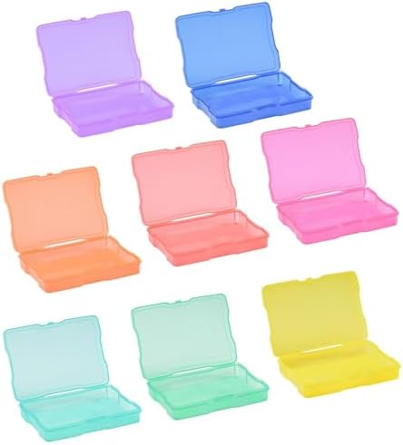 Vaessen Creative Transparent Carry Case with Lid and 16 Colourful Containers, for Cutting Dies, Photos and Other Craft S