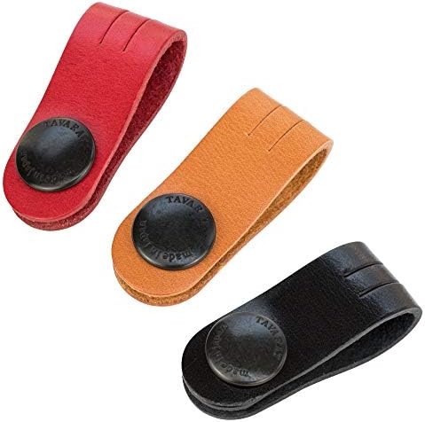 TAVARAT Cord Organizer, Long size, Cable Organizer, Charger Organizer, made in Japan, Genuine Leather, Cable Straps, (Lo