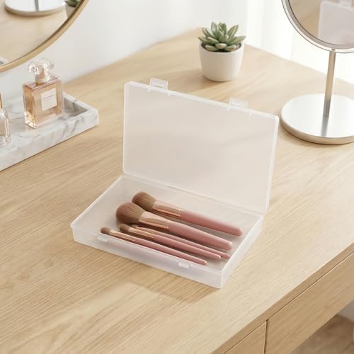LJY 6 Clear Rectangular Plastic Boxes, 7.1 x 4.3 x 1.2 in for Electronics