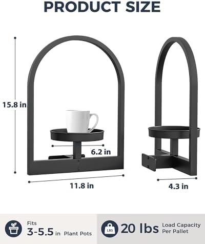 Bamworld Wall Plant Holder Plant Stand Indoor Wall Planters Round