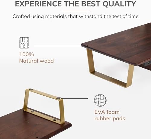 Anji Mountain Monitor Stand for Desk - Desktop Organizer & Laptop Riser, Ergonomic Monitor Riser, Space-Saving, Durable,