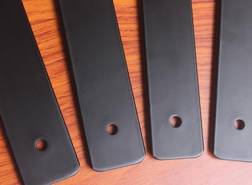 10 Pack - 12 inch Black Hidden L Shelf Bracket (1/5 Inch Thicked) Iron Floating Shelf Brackets Rustic Industrial Metal B