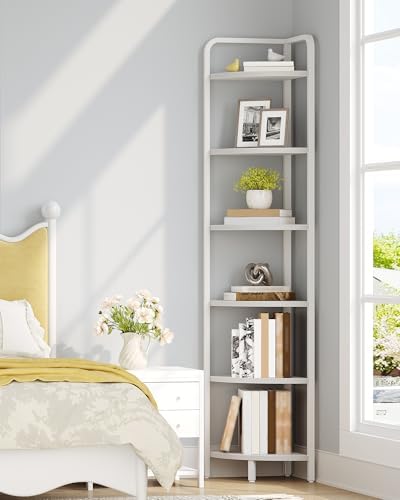 Hzuaneri Corner Shelf Stand Corner Bookshelf Standing Shelf Plant Shelf