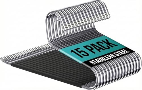 Pants Hangers for Men- 15 Metal Pant Hangers Non Slip Open Ended Trouser Hanger