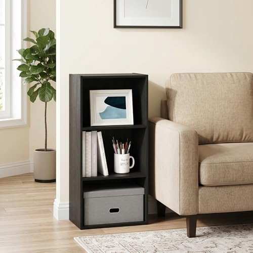 3-Tier Bookshelf, Cube Bookcase, Book Shelf, Cube Storage Organizer with Open Shelf, 9.3 x 16 x 31.4, for Home Office, L