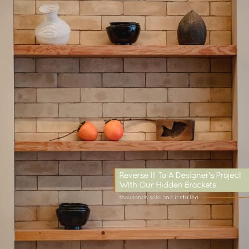 Homeforia Heavy Duty Floating Shelf Brackets 22 inch, High-End Solid Steel