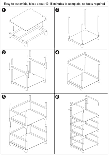 FIDUCIAL HOME 3 Tiers Small Bookshelf White Open Short Book Shelf