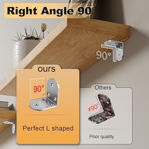 Alise 4 Pcs L Brackets 1.97X1.97 in, Corner Brackets for Wood Furniture