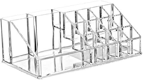 Ikee Design 5 Pcs Acrylic Makeup Organizer, 15 Drawers Lipstick Holders