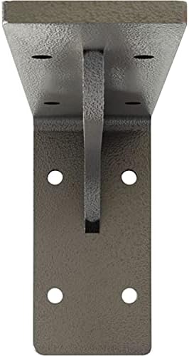 Ekena Millwork BKTM02X08X04EBHSV Steel Bracket Embrey, 2"W x 8"D x 4 1/4"H, Hammered Silver