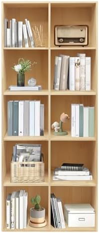 Cube Storage Bookshelf Wooden Storage Open Bookshelf, Multipurpose Display Storage Cabinet Vertical/Horizontal Organizer