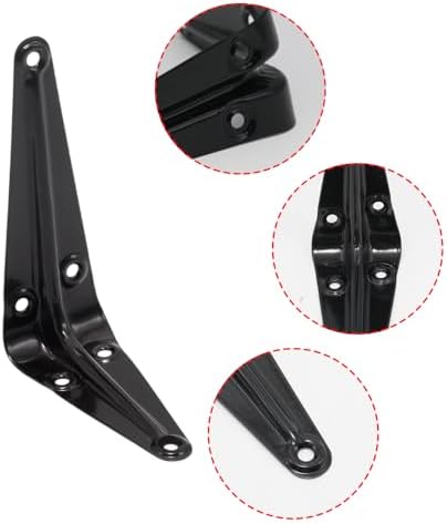 24Pcs 4 x 3 Inch Black Shelf Brackets, L Brackets