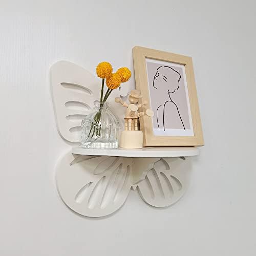 Butterfly Shaped Nursery Wall Deor Floating Shelf, Cute Wall Display Rack for Kid’s Room, Small Decorative Shelf Wall Mo